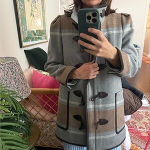 Veronica Beard Gray and Brown Flint Dickey Coat - NWT